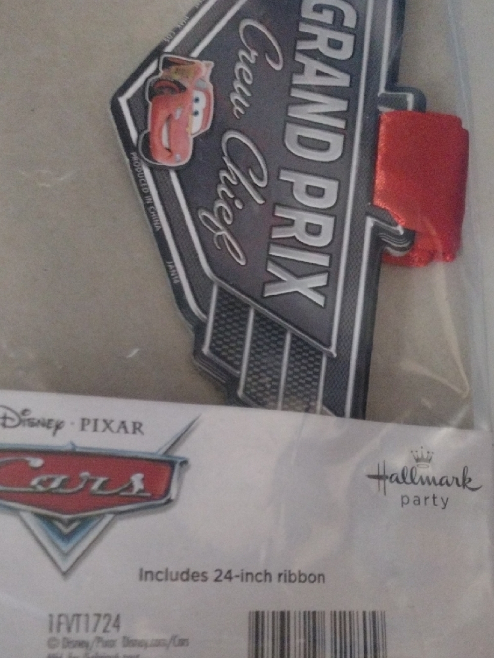 Hallmark Disney Pixar Cars Medal & Tattoos Set - Yellow/Red - Picture 6 of 9